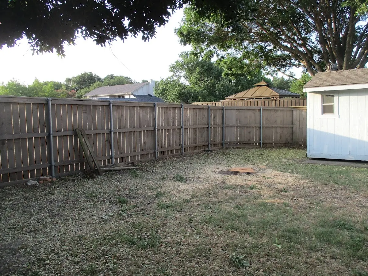 Cleared yard after professional tree removal in Cumberland Center